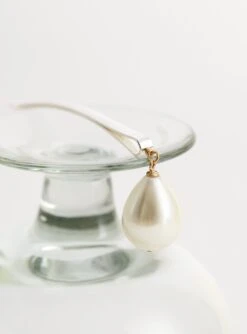 Drop Pearl Hair Pin Silver