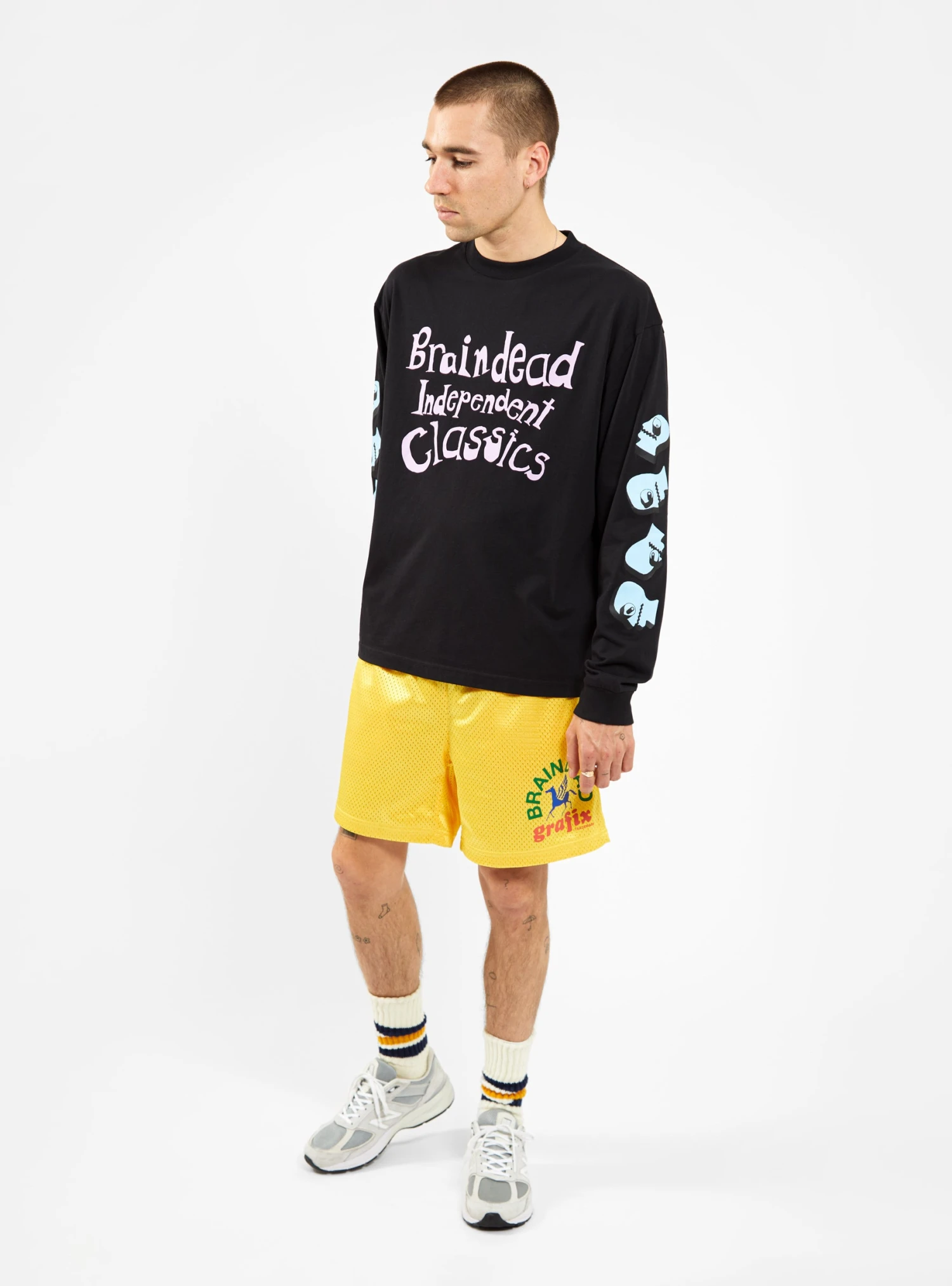 Grafix Team Shorts Yellow - Image 2