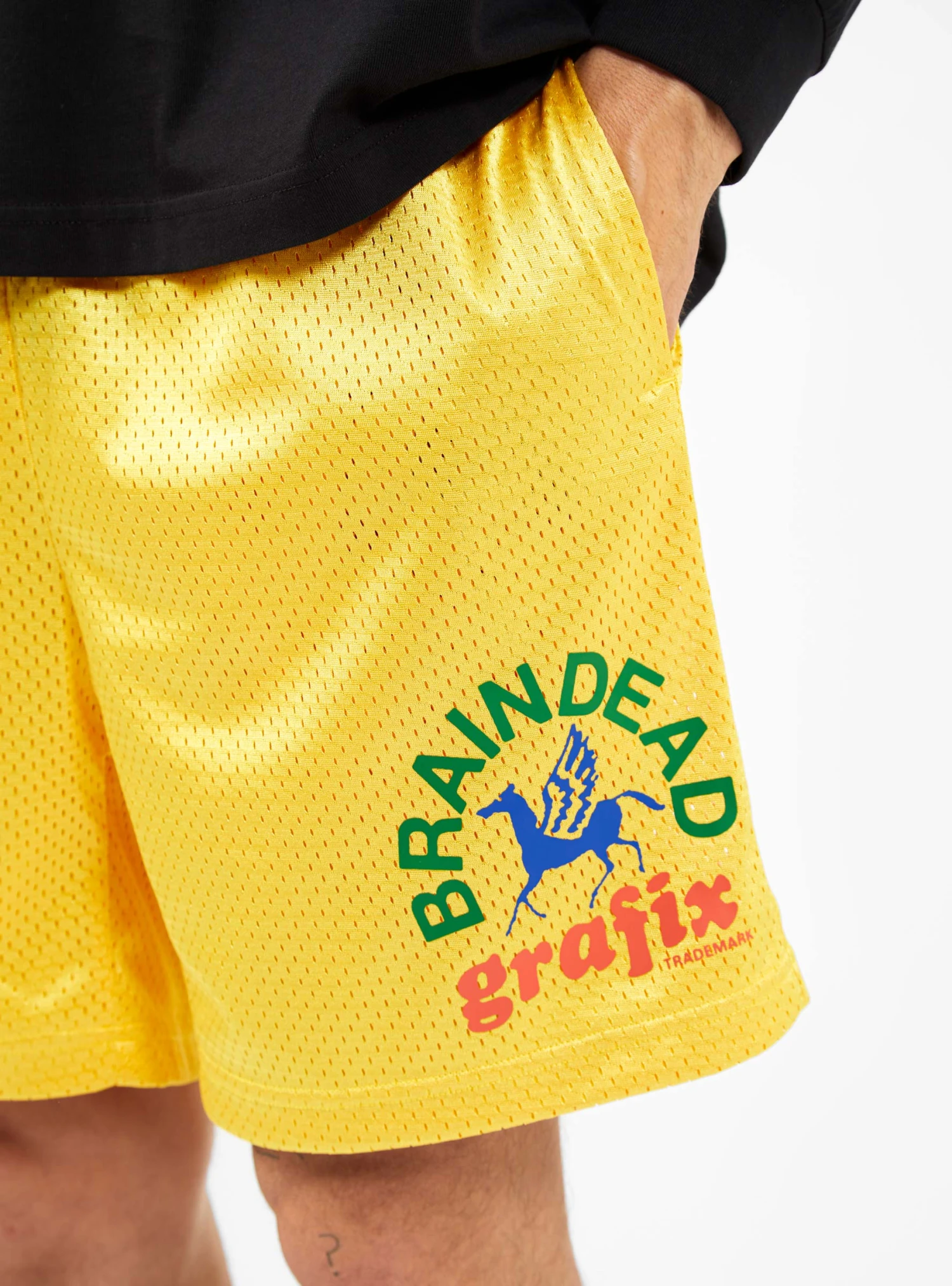 Grafix Team Shorts Yellow - Image 4