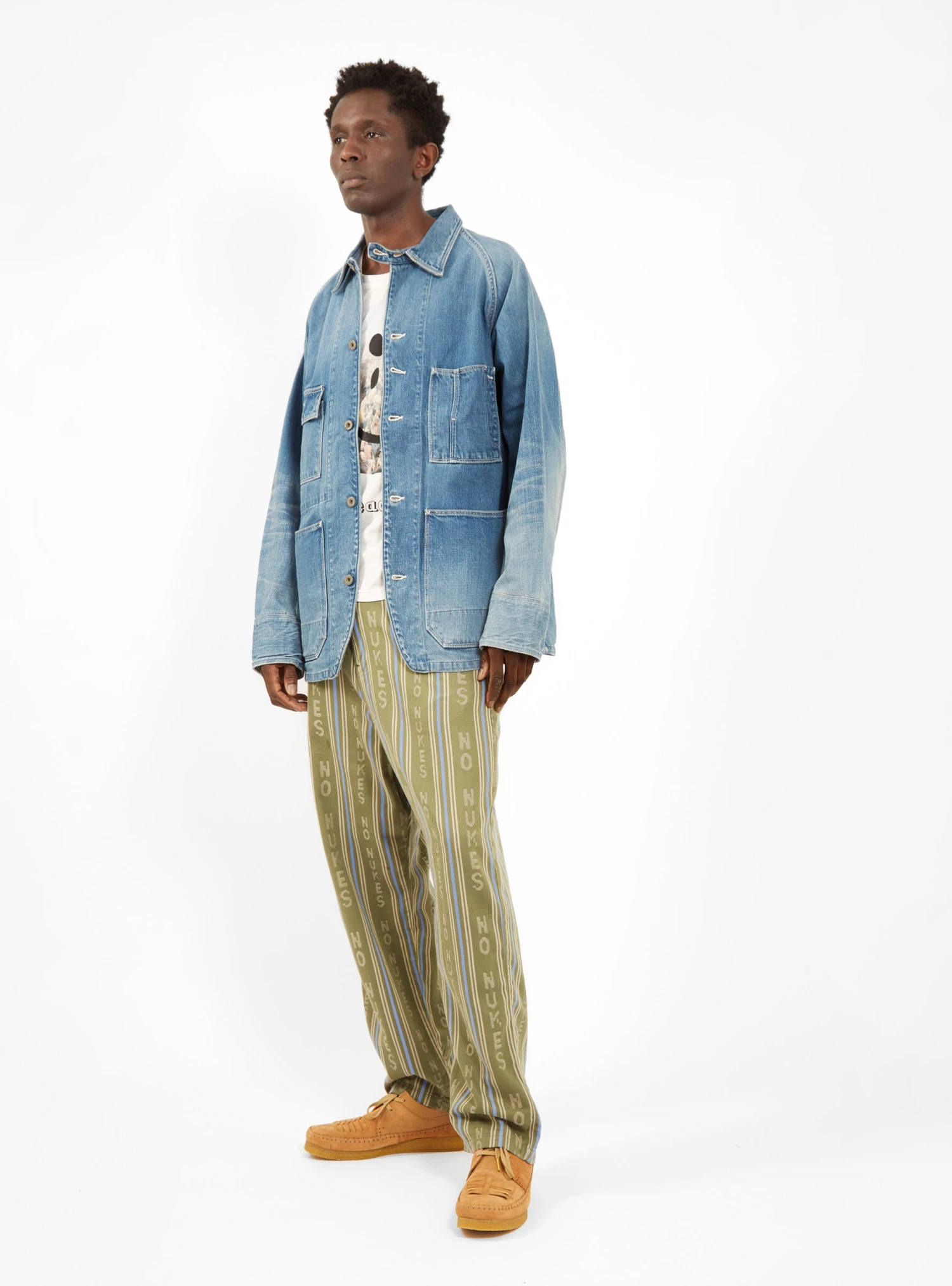 Hope Stripe Easy Pants Khaki - Image 5