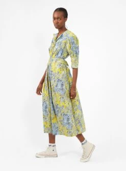 Ardito Dress Blue & Yellow