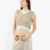 Rejina Pyo Robyn Vest Mint Green & Brown