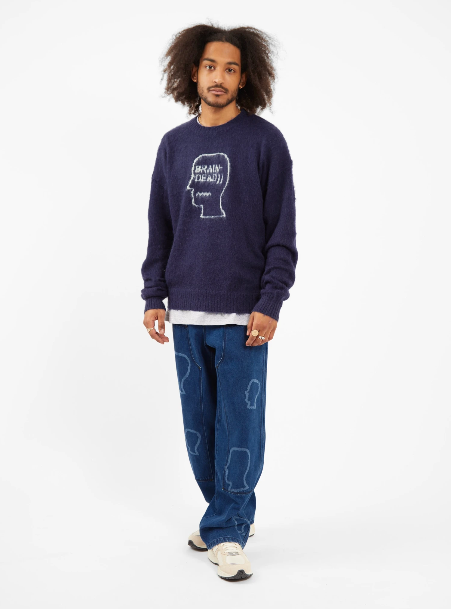Superfuzz Logohead Sweater Navy - Image 4