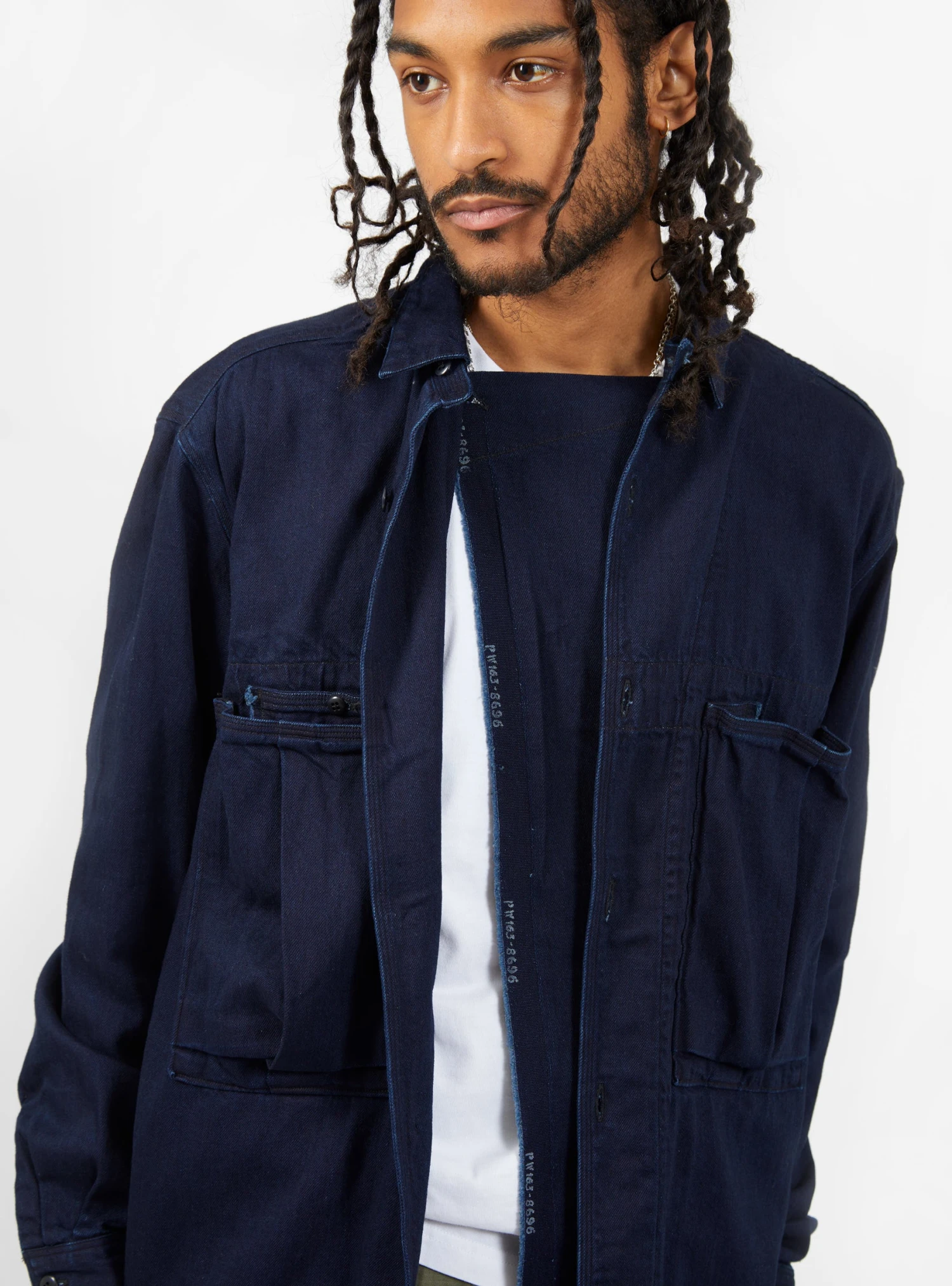 Anorak 8oz Denim Shirt Indigo - Image 5