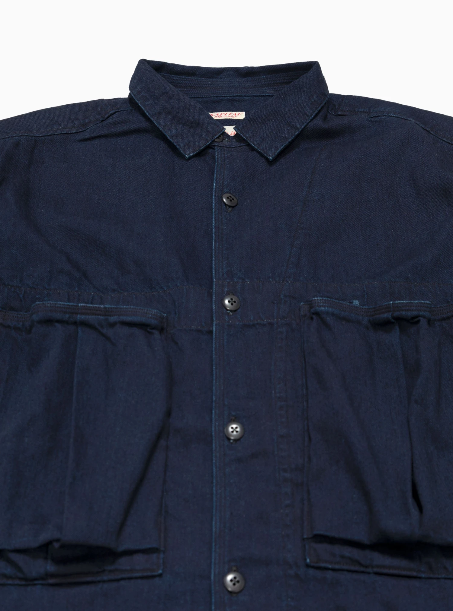 Anorak 8oz Denim Shirt Indigo - Image 4