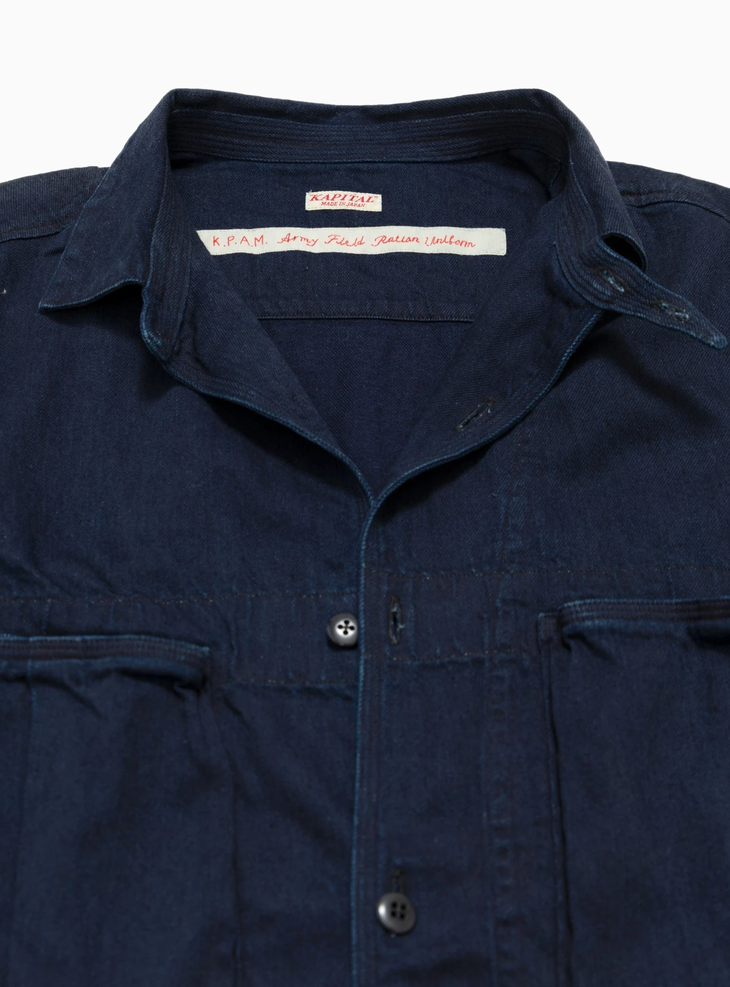 Anorak 8oz Denim Shirt Indigo - Image 3