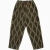 Drunk Stripe 8W Corduroy Easy Trousers Khaki