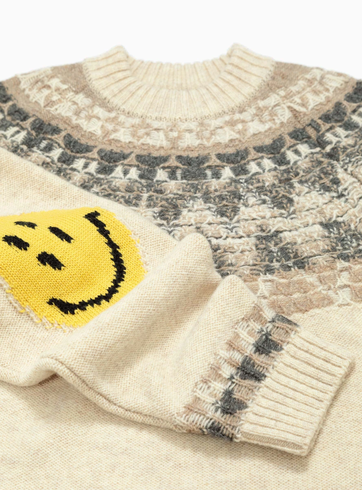 5G Nordic Smilie Sweater Ecru - Image 3