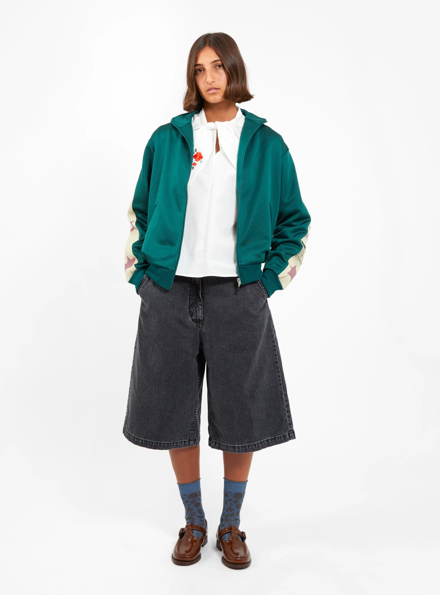 Stand Collar Track Jacket Green - Image 2