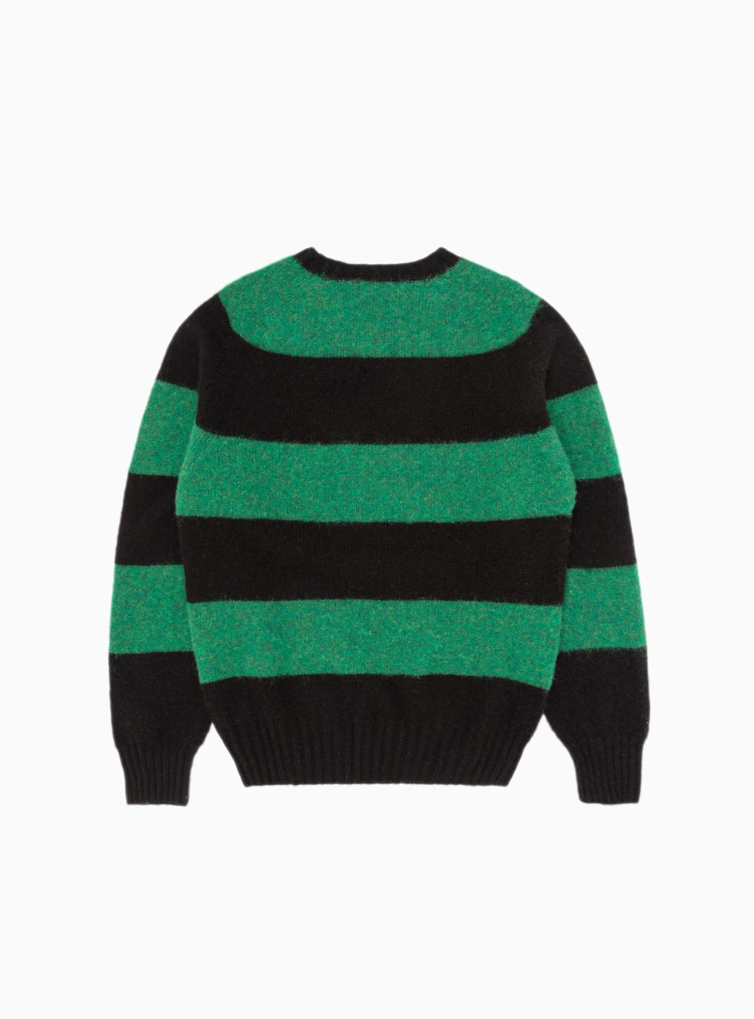 Suedehead Sweater Black & Green Stripe - Image 2