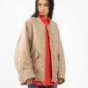 Jemi Oversized Bomber Jacket Sand