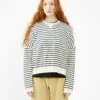 Almost Grown Sweatshirt Ecru & Navy Stripe