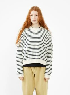 Almost Grown Sweatshirt Ecru & Navy Stripe
