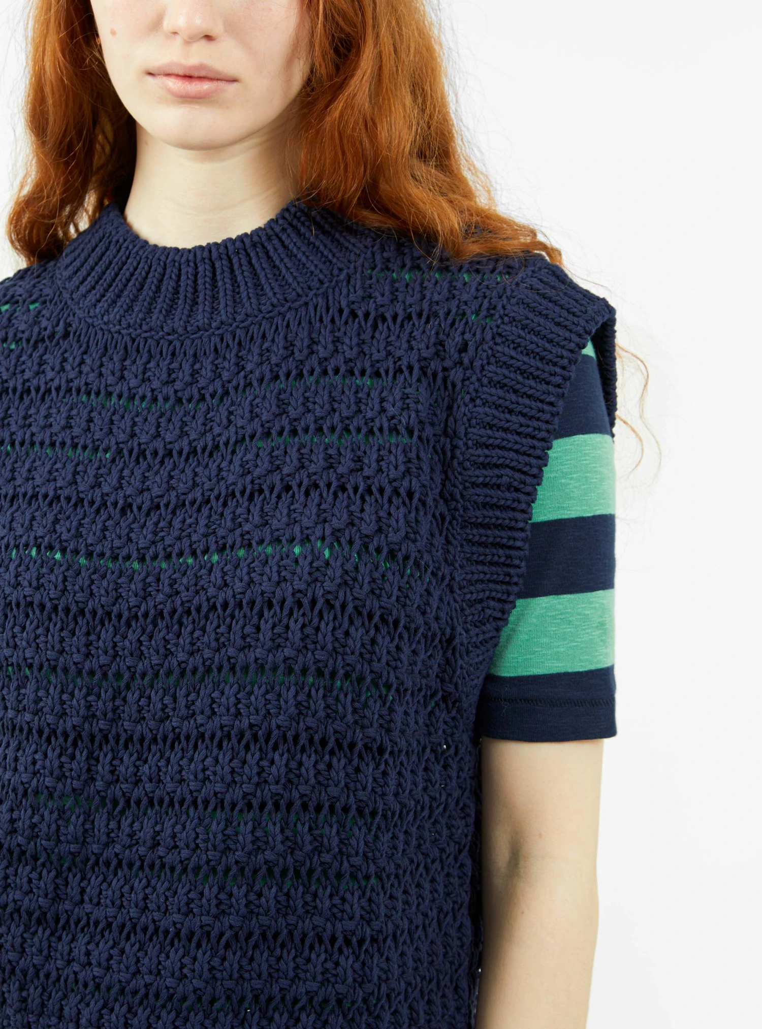 Bellerose Aitan Sweater Vest Navy - Image 3