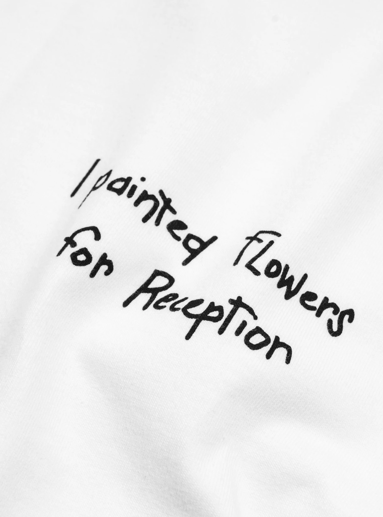 Painted Flowers T-shirt White - Image 3