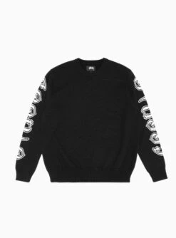 Stüssy Sleeve Logo Sweater Black