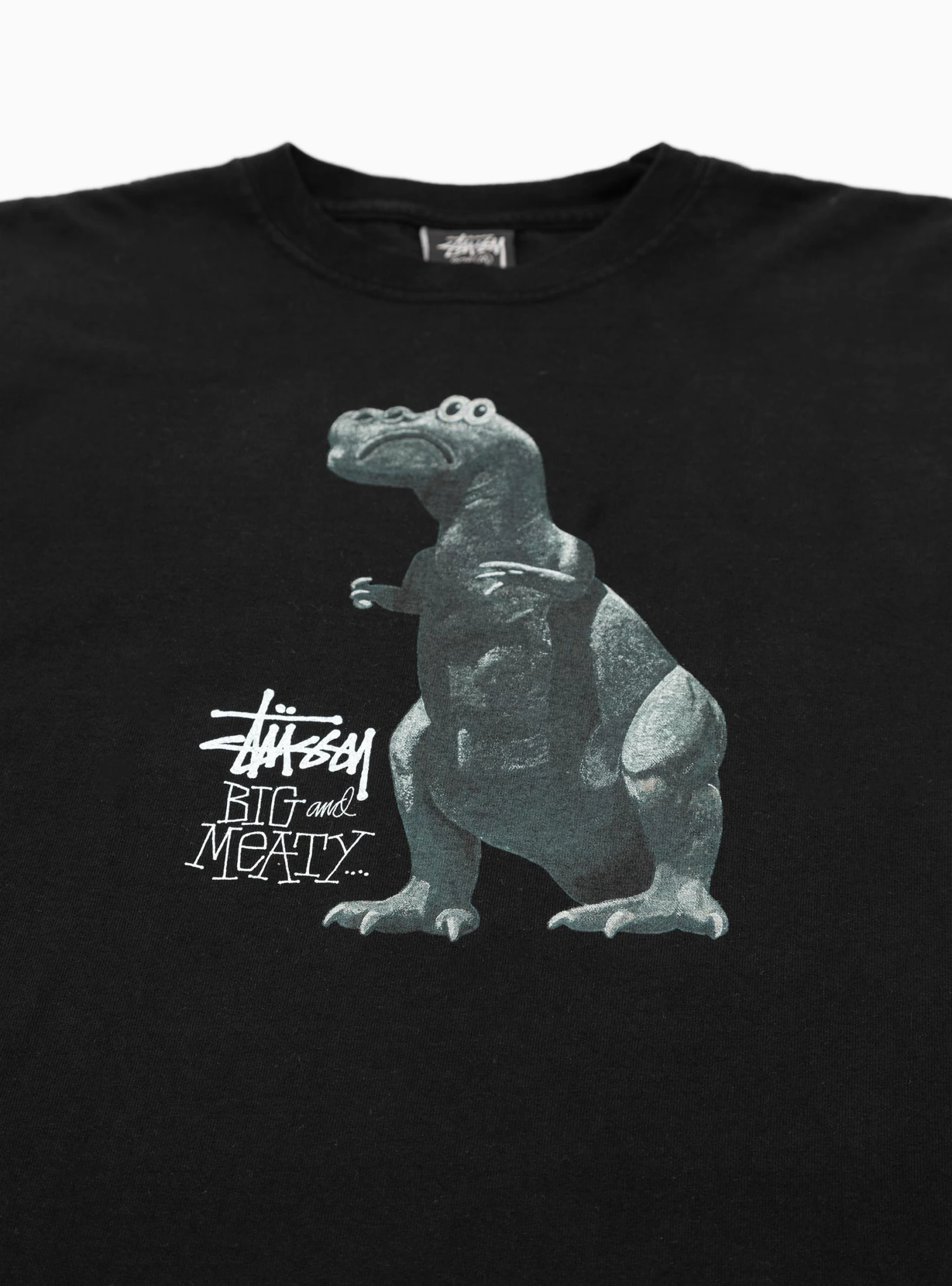 Stüssy Big & Meaty Pigment Dyed T-shirt Black - Image 2