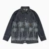 12oz Palm Tree Jacquard Coverall Indigo