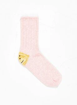 56 Yarns Rib Happy Heel Socks Pink