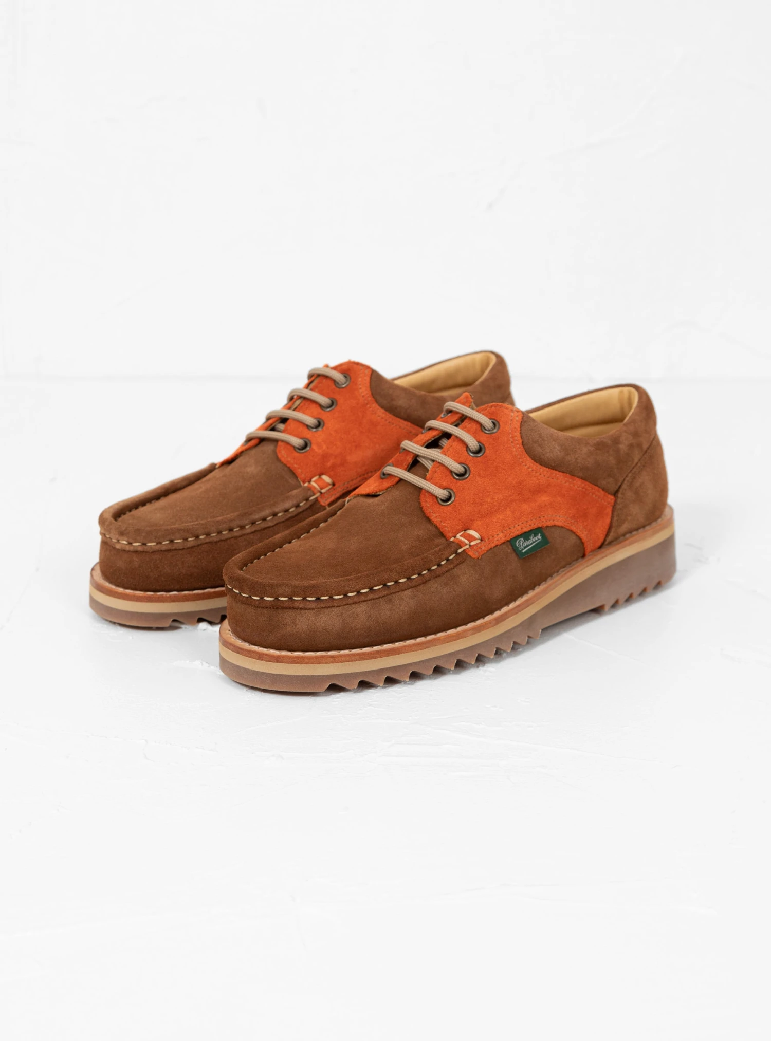 Paraboot Thiers Suede Shoes Sand & Orange - Image 2