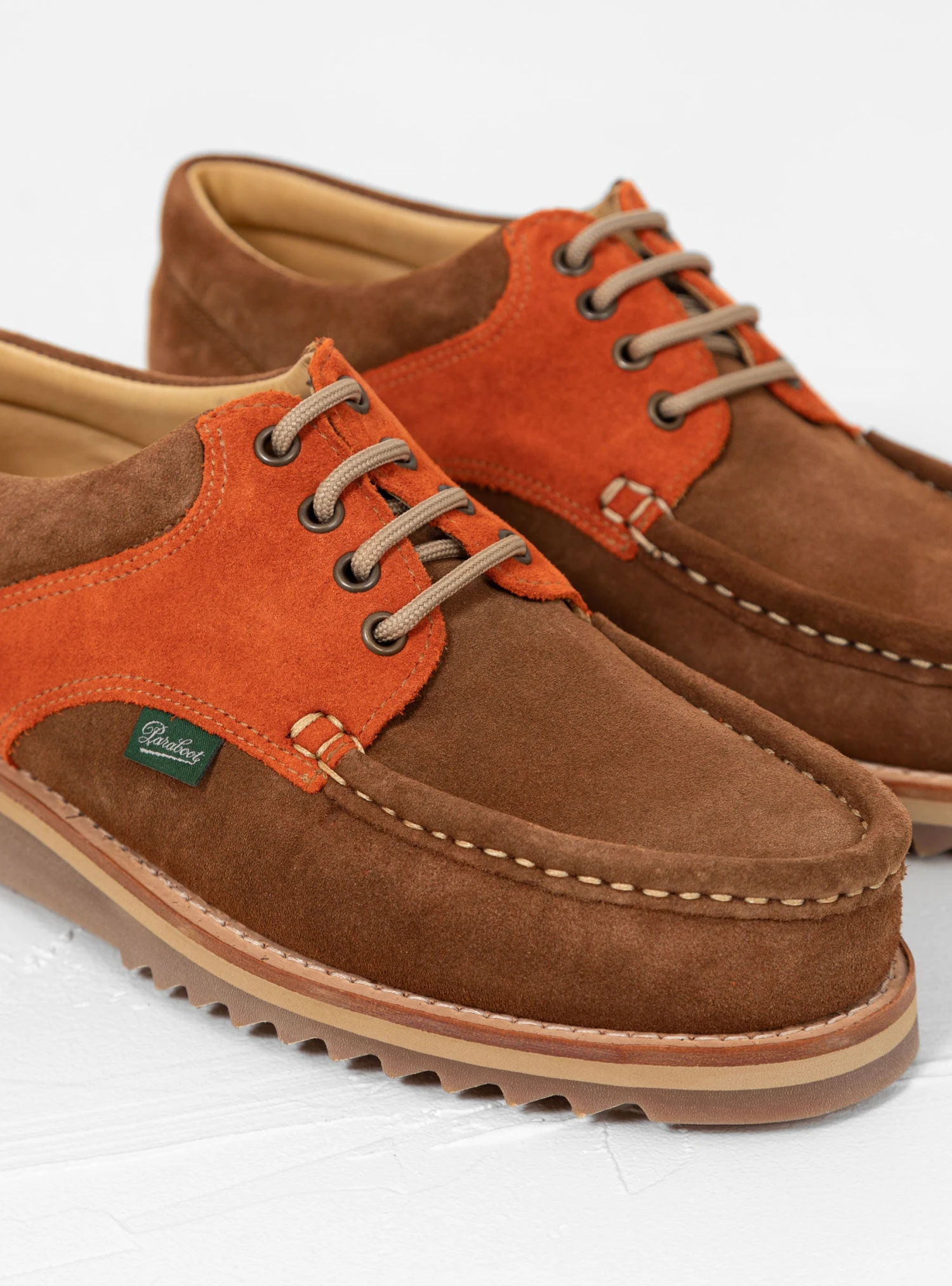 Paraboot Thiers Suede Shoes Sand & Orange - Image 3