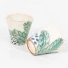 Green Leaves Espresso Cup Set Of 2 White