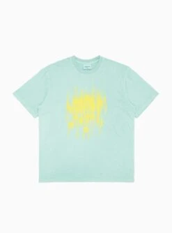 Brushed Paint T-shirt Teal