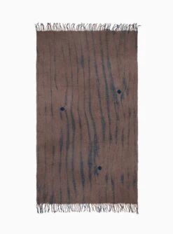 Yanagi Shibori Bouclé Throw Brown & Indigo