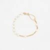 X Steve Mono Pearl Gold Plated Bracelet