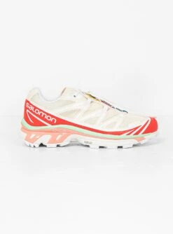 Salomon XT-6 Sneakers Shortbread, Poppy Red & Green Ash