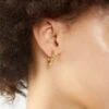 Roca Small Gold-Plated Bronze Hoop Earrings