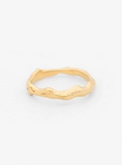 Lava Band Gold-Plated Bronze Ring