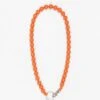 Big Pearls Long Keyholder Orange