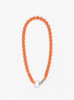 Big Pearls Long Keyholder Orange