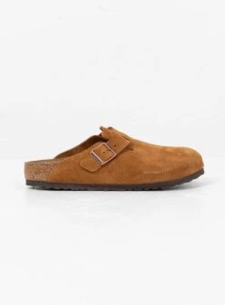 Birkenstock Boston SFB Suede Clogs Mink