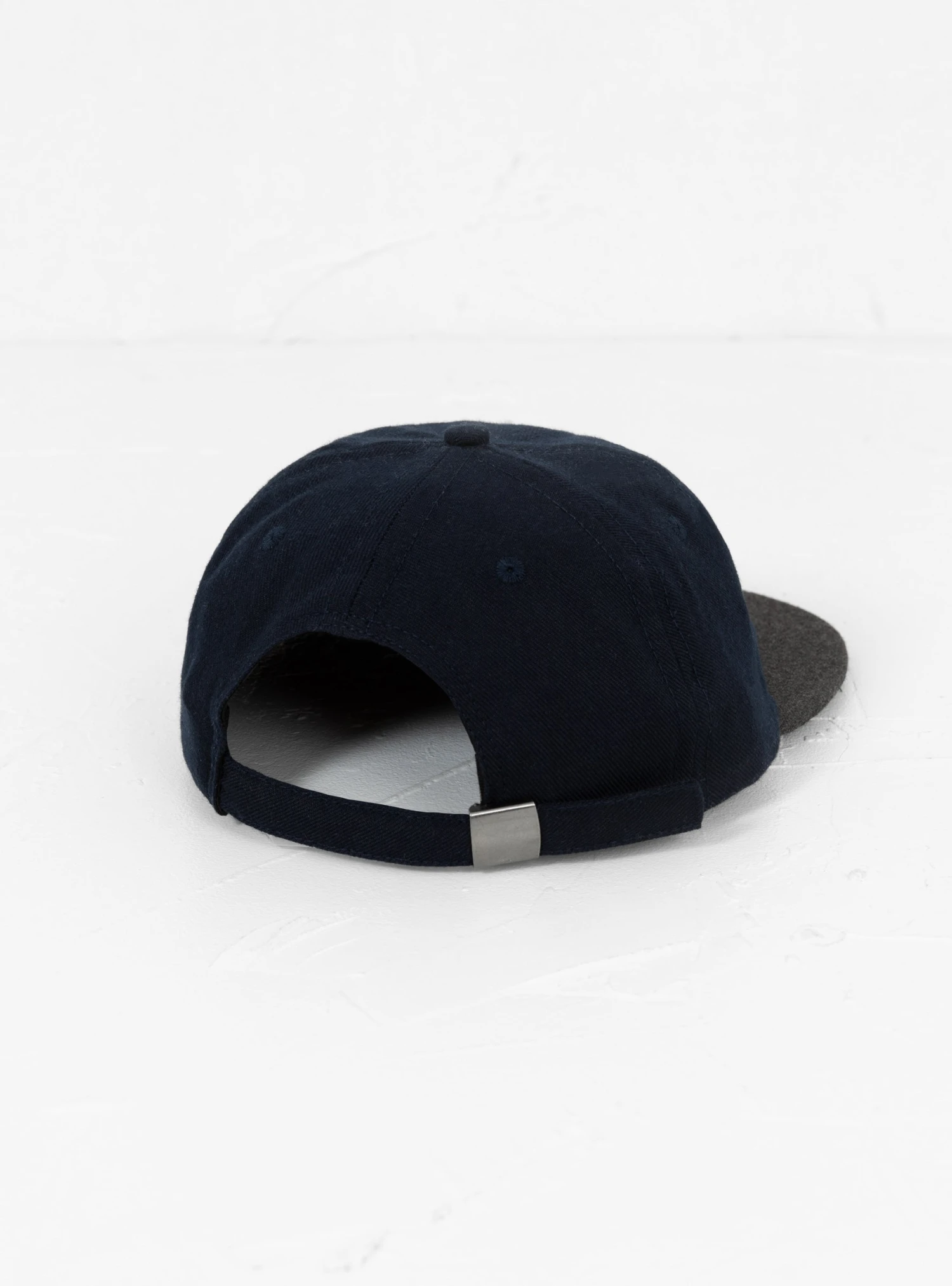 2-Tone 6 Panel Soft Visor Cap Navy & Charcoal - Image 2