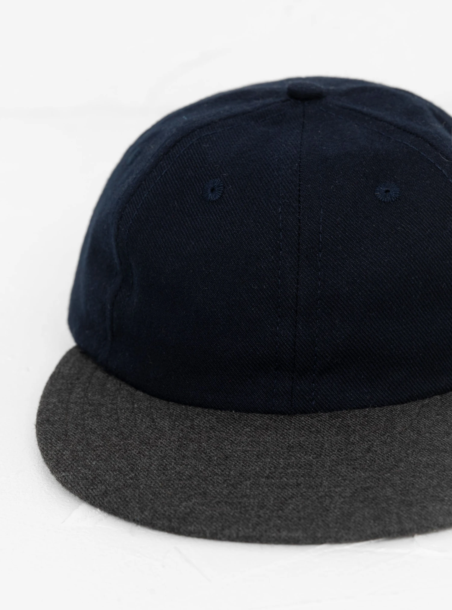 2-Tone 6 Panel Soft Visor Cap Navy & Charcoal - Image 3
