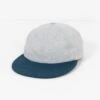 2-Tone 6 Panel Soft Visor Cap Grey & Royal Blue
