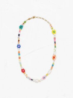Anni Lu Mexi Flower Necklace Golden