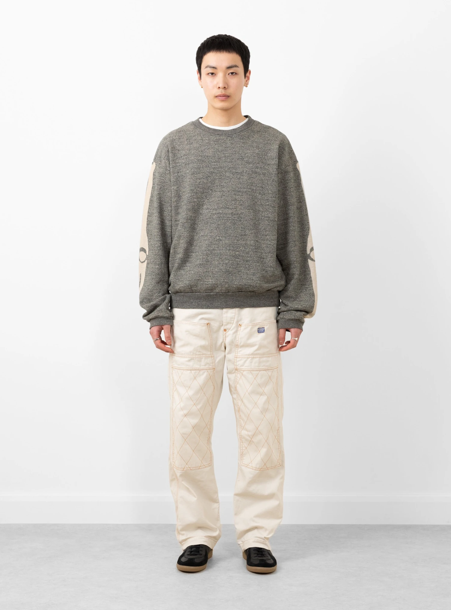 Grandrelle BIG Crew Sweatshirt Charcoal - Image 2