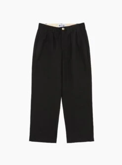 Pleated Ripstop Trouser Black