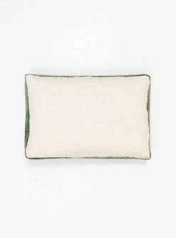Border Cushion Natural/Green