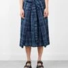 George Skirt Indigo Check