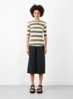 Charlotte Stripe Top Light Pink/Brown