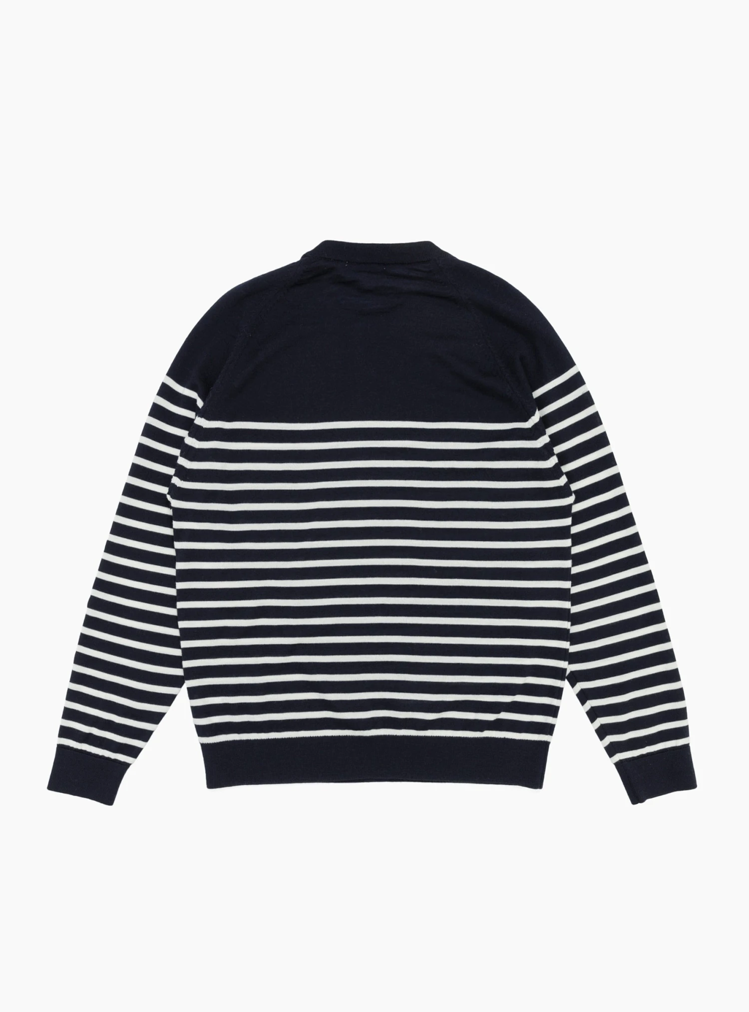 Suedehead Crewneck Knit Navy & Ecru - Image 4