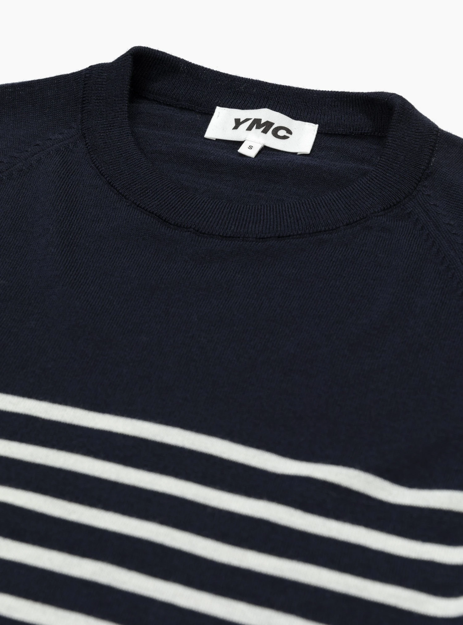 Suedehead Crewneck Knit Navy & Ecru - Image 3