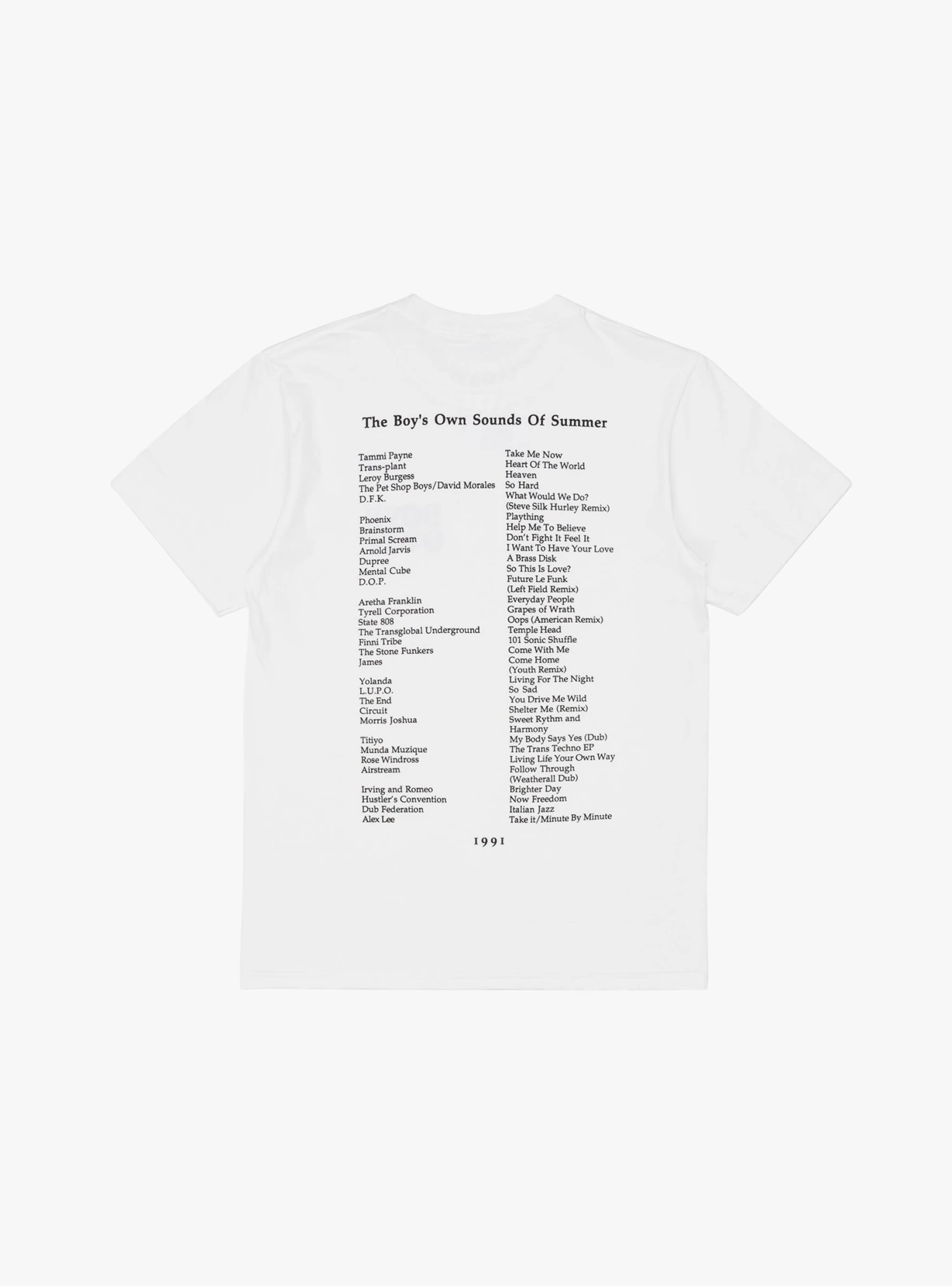 Sounds Of The Summer 1991 T-shirt White