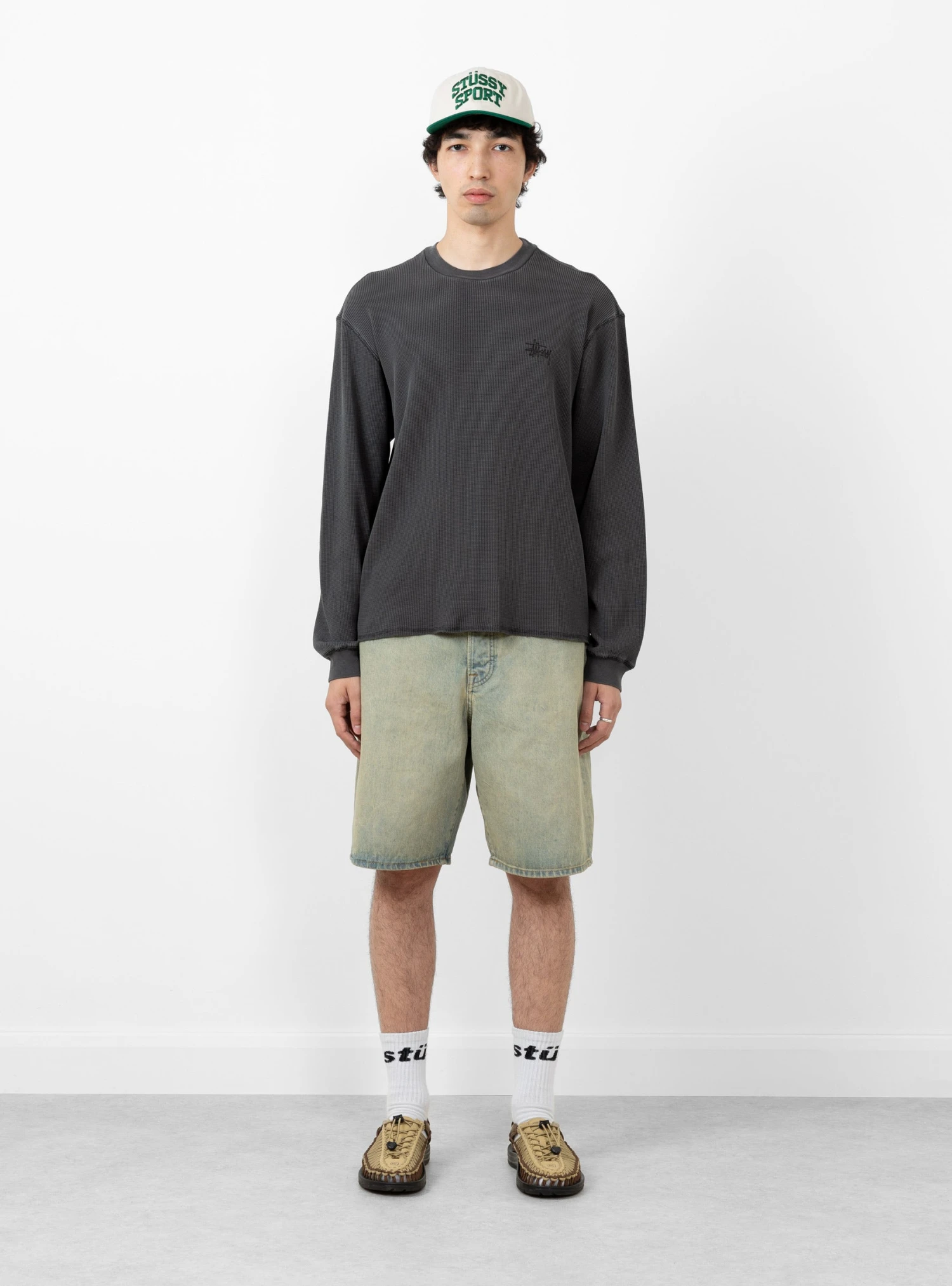 Stüssy Basic Stock LS Thermal Washed Black - Image 2