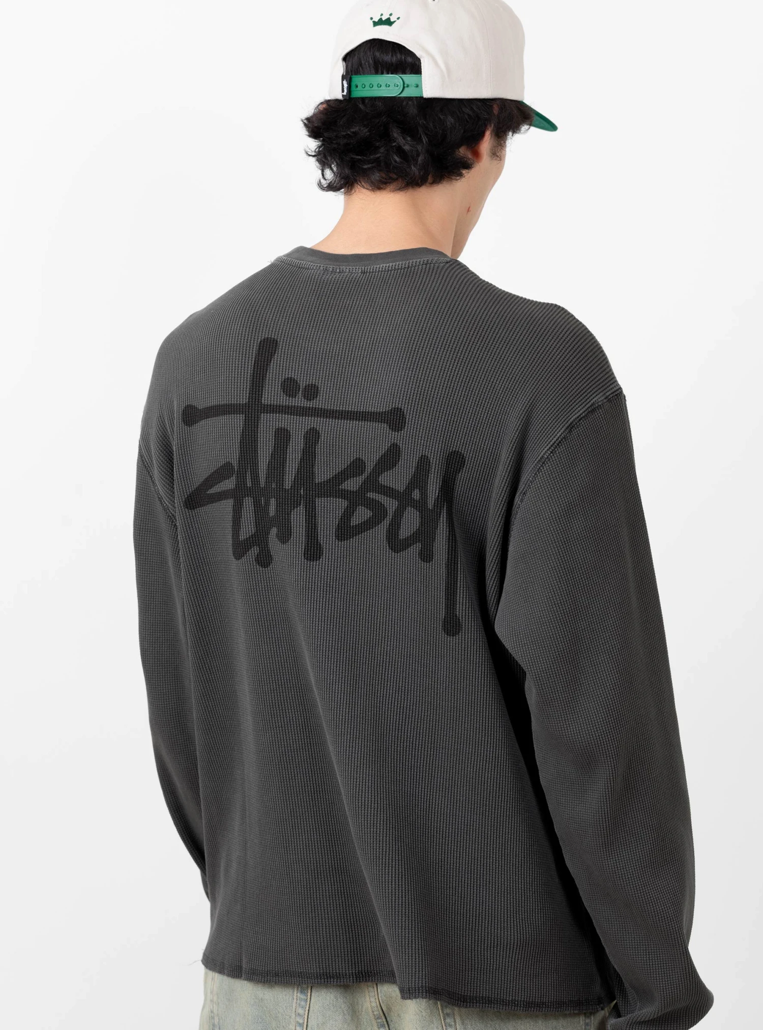 Stüssy Basic Stock LS Thermal Washed Black - Image 4