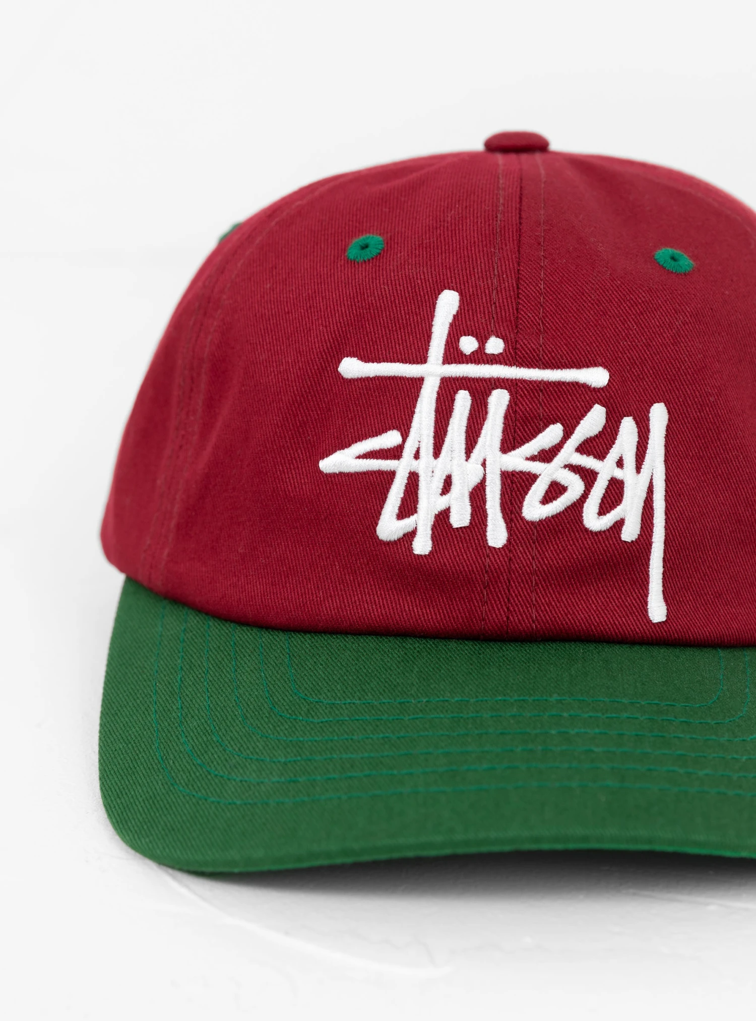 Stüssy Big Basic Vintage Cap Maroon - Image 3